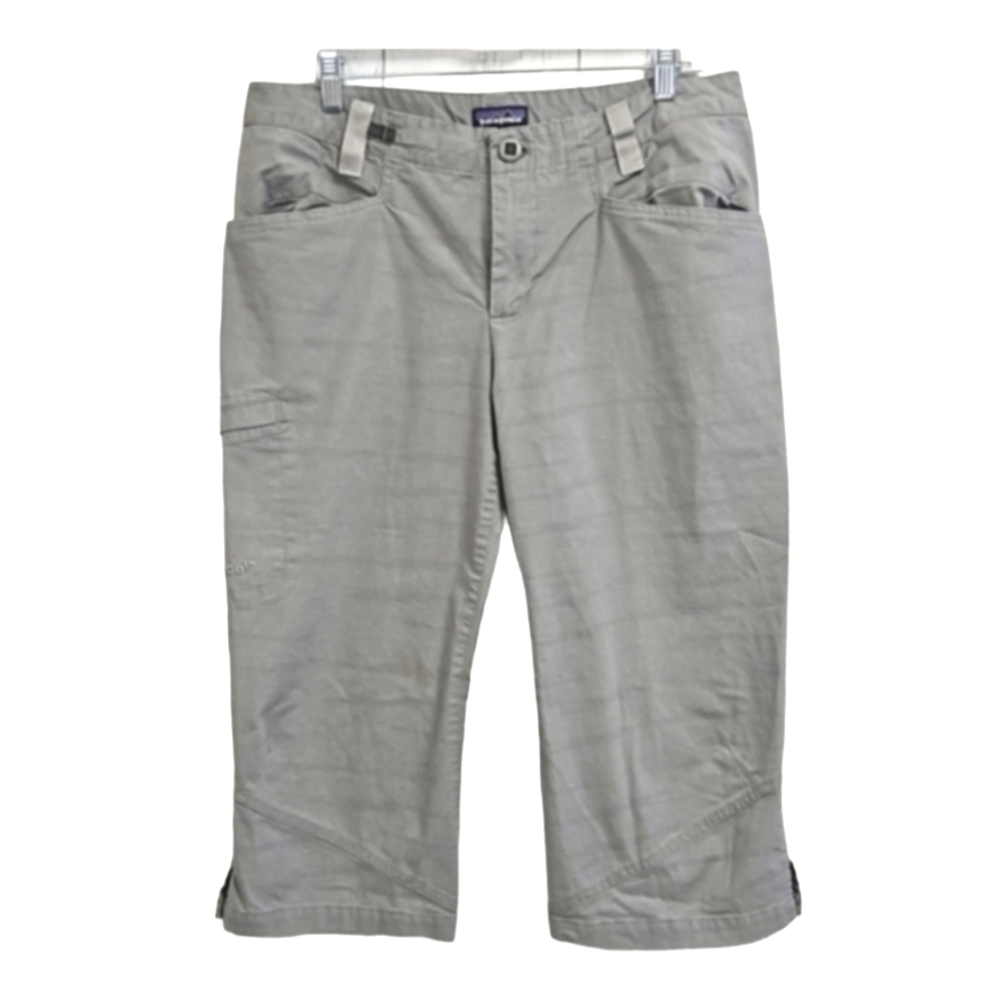 Patagonia women's size 12 Venga Rock capris in grey color